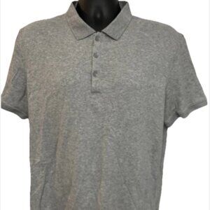 Calvin Klein Men's XL Medium liquid touch Gray Short Sleeve Button Collar Shirt